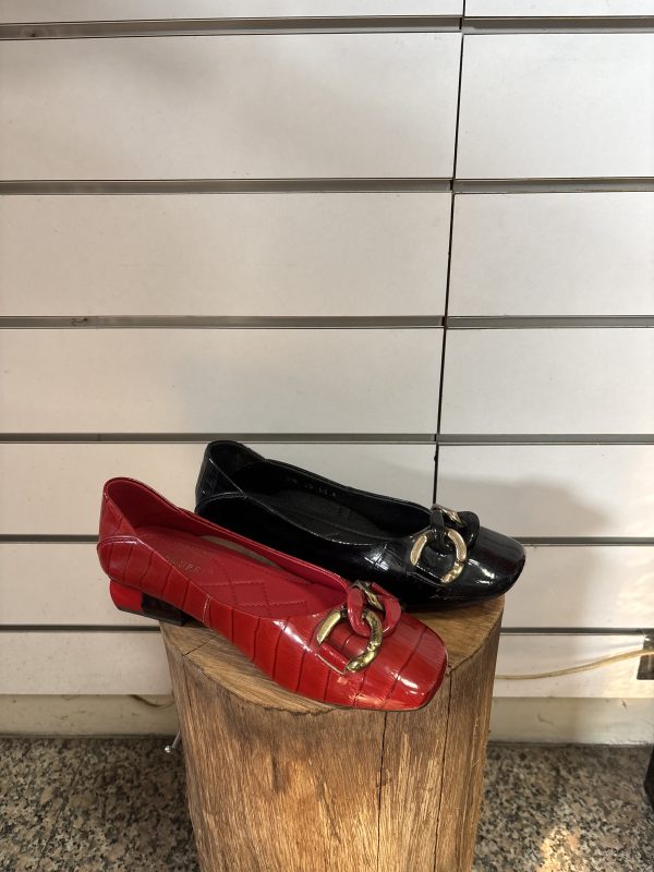 金環鱷魚皮紋娃娃鞋